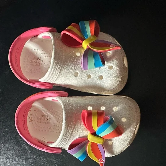 Crocs Kids' Jojo Siwa Glitter Rainbow Clog Toddler Size C5 - Picture 3 of 4